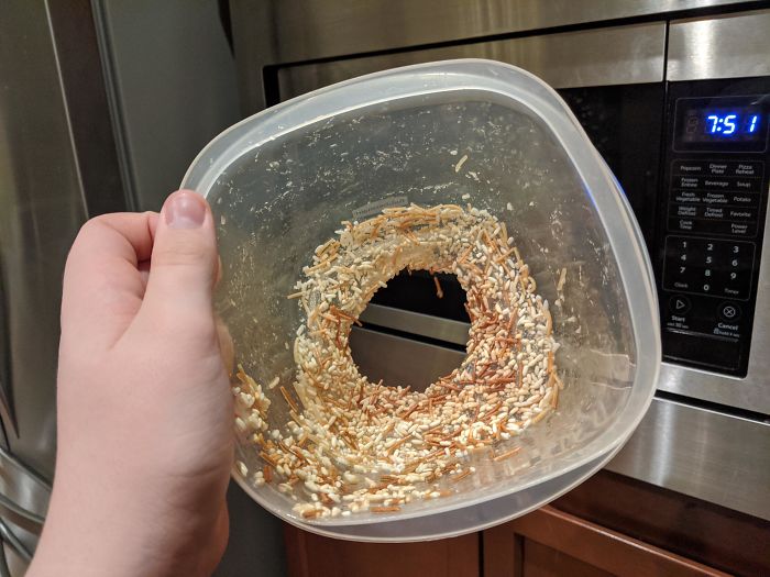 I Tried To Make Rice In The Microwave And My Plastic Container Melted