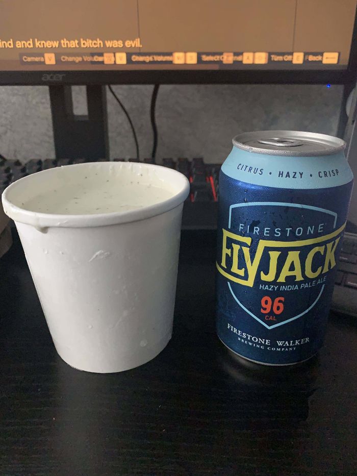 Large Ranch From Wingstop. Beer For Reference