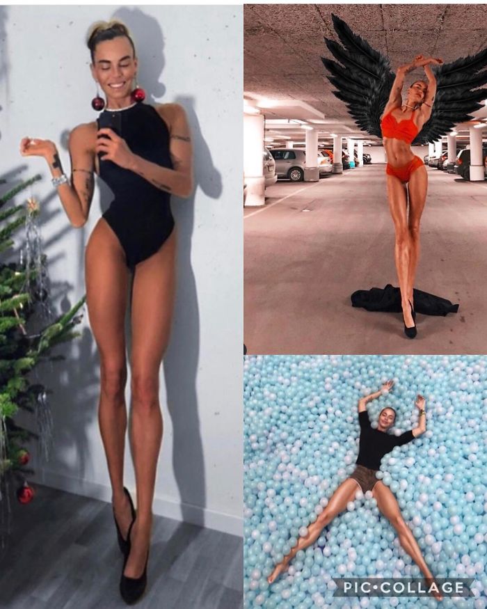 This Girl Got Famous For Her Natural Long Legs... So Natural And Realistic