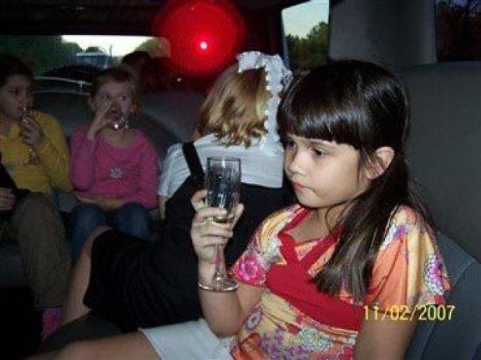 I Truly Thought I Was So Cool Drinking Sparkling Apple Juice And Holding The Glass Like That. I Tried To Look Dramatic. The Bangs. The Pigtails. Oh Boy