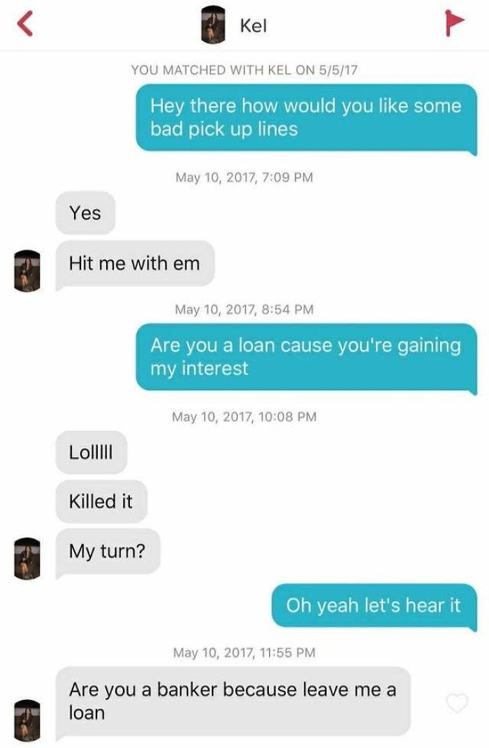 Being Told Off By Someone On Tinder In The Form Of A Pick Up Line