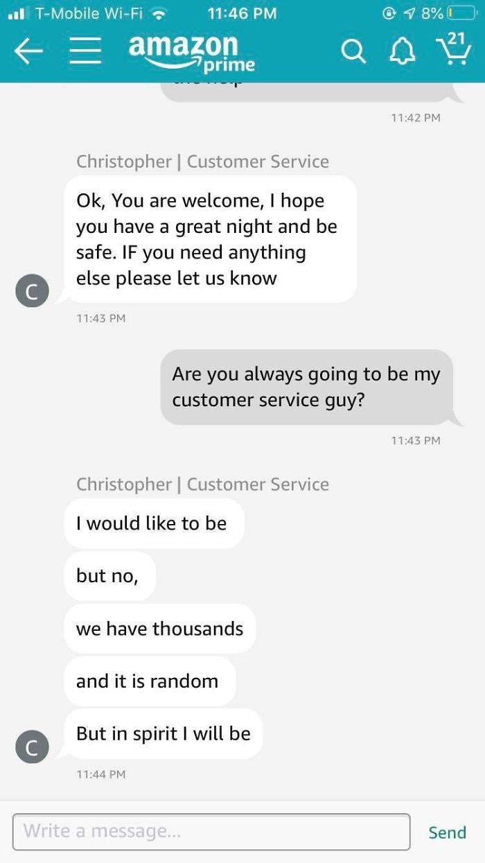 People Are Sharing Screenshots Of Amazon Employees Flirting With Them (14 Pics)