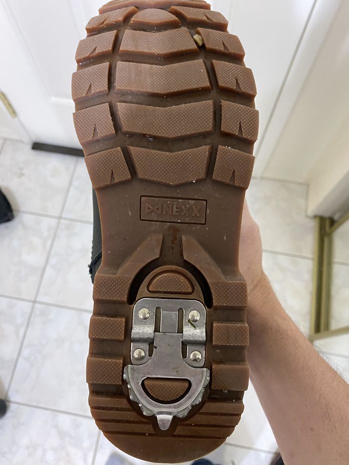 These Winter Boots Have A Flip-Down Ice Cleat In The Heel To Help With Walking On Icy Surfaces