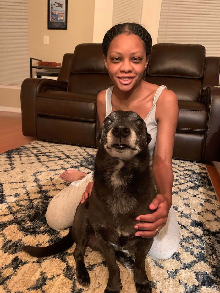 My Good Boy Protecting/Comforting My Tired Wife. We Just Found Out Wife Is Pregnant And Has Been Very Tired Recently