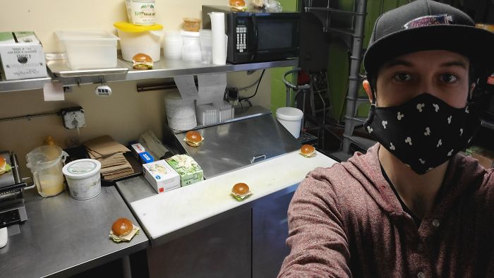 A Customer Called Asking If We Were Practicing Social Distancing With Her Sandwiches. I Told Her We Are, But To Be Honest, Guys, I'm Running Out Of Space