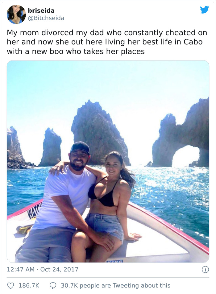 Woman Shares Photo Of Her Mom With Her New Boyfriend, Another Girl Recognizes Her Own Dad And Gets Confused