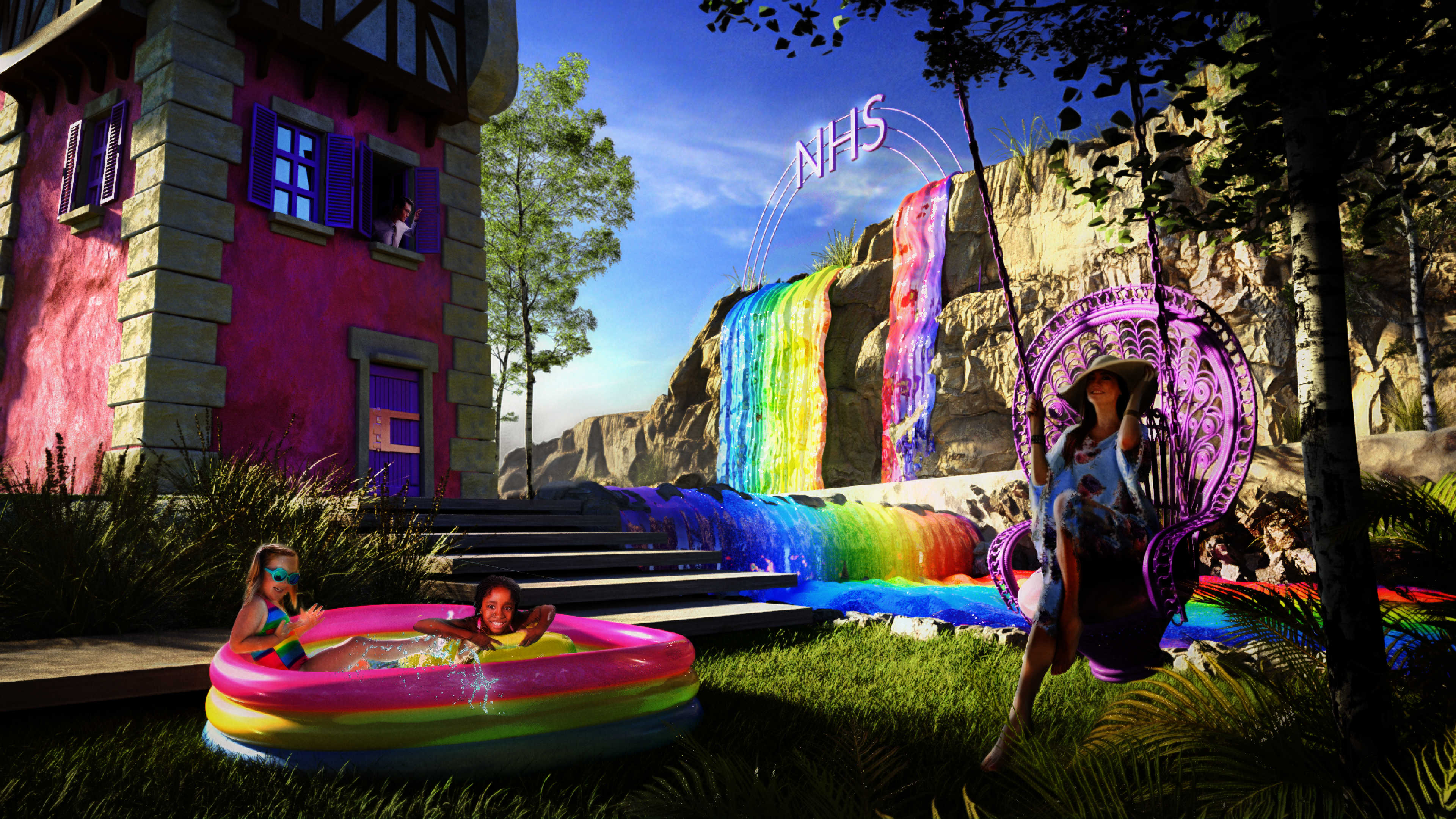 8 Kids Draw Their Own Version Of A Dream Garden, And 3D Artists Take It And Make It Real