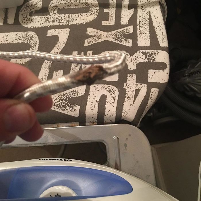 “Do Some Ironing” He Thought. Concentrate, He Didn’t. Ooops. This Made My Electrics Go Bang! Note To Self: Make Sure You Don’t Put The Iron Down On Its Cord. Fool