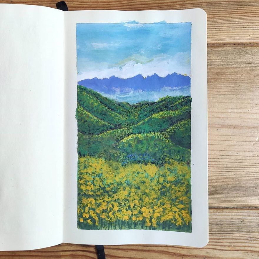 Painting-100-Days-Challenge-With-Gouache-Thomethis