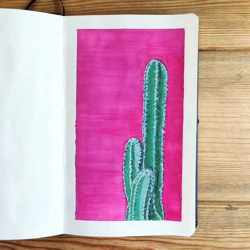 Painting-100-Days-Challenge-With-Gouache-Thomethis