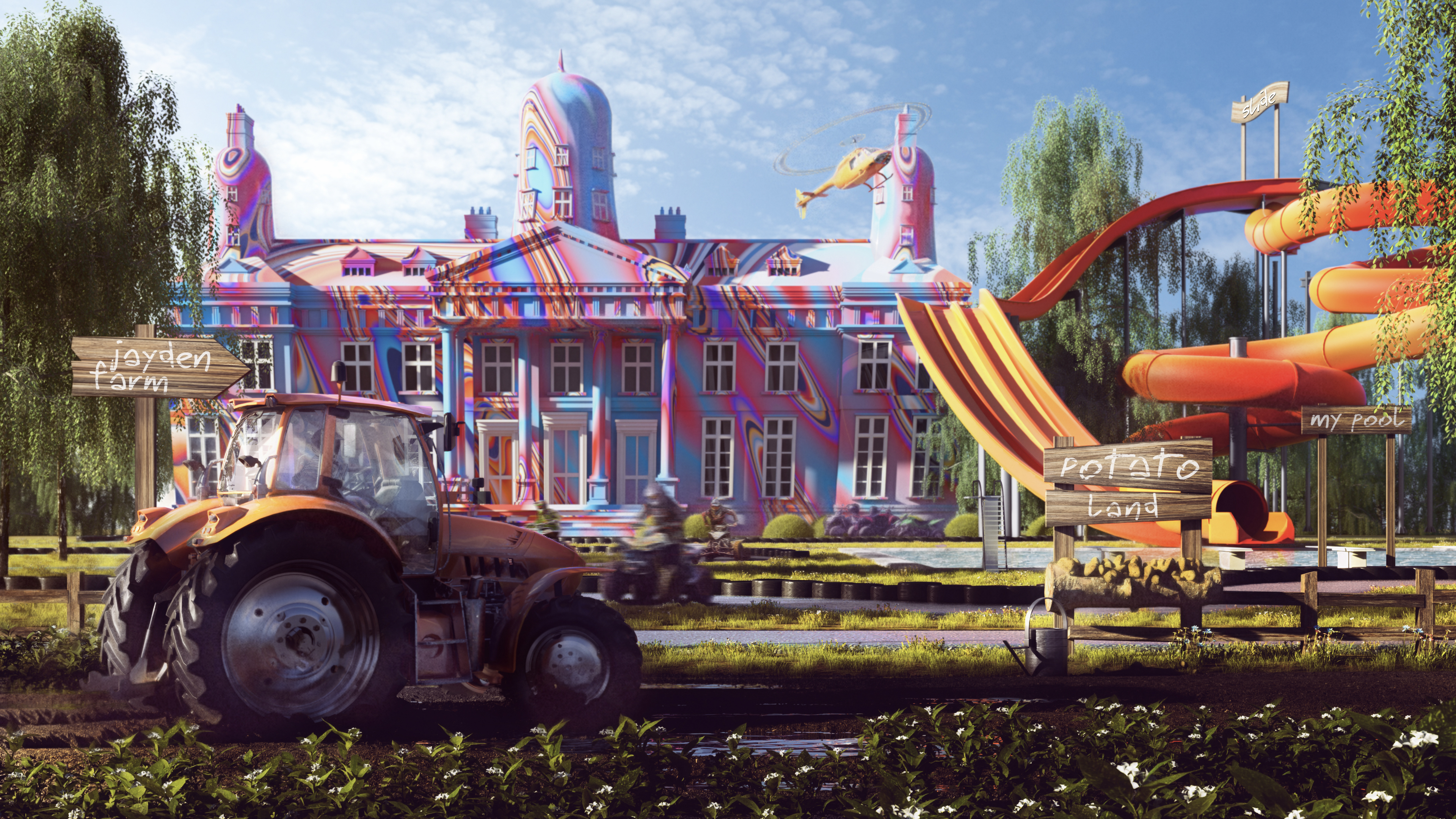 8 Kids Draw Their Own Version Of A Dream Garden, And 3D Artists Take It And Make It Real