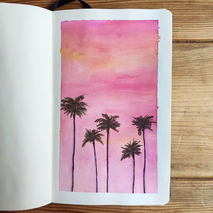 Painting-100-Days-Challenge-With-Gouache-Thomethis