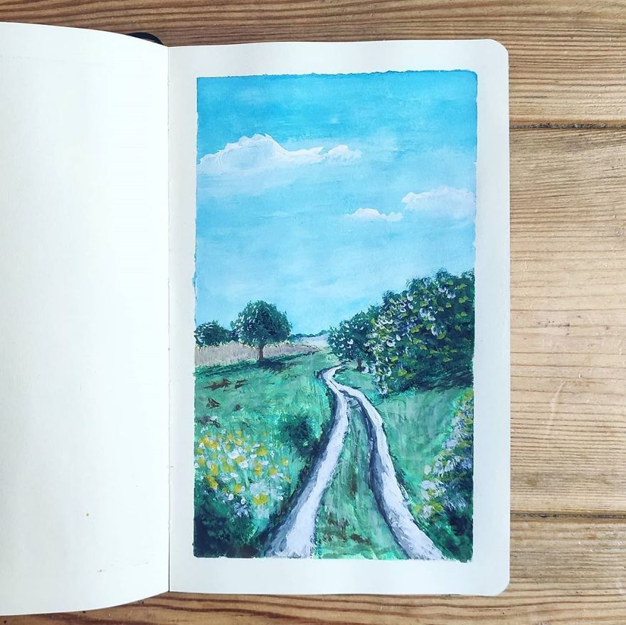 Painting-100-Days-Challenge-With-Gouache-Thomethis