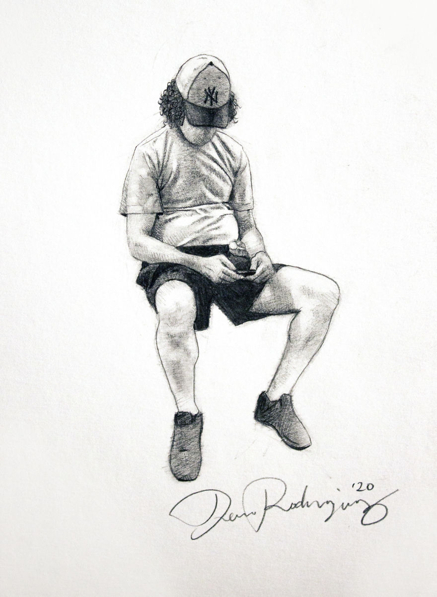 New Yorker Draws Sketches Of Masked Strangers On The Subway, Captures The Spirit Of The Times