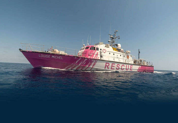 Banksy Sponsored Rescue Boat To Help Refugees Crossing The Mediterranean Banksy Sponsored Rescue Boat To Help Refugees Crossing The Mediterranean