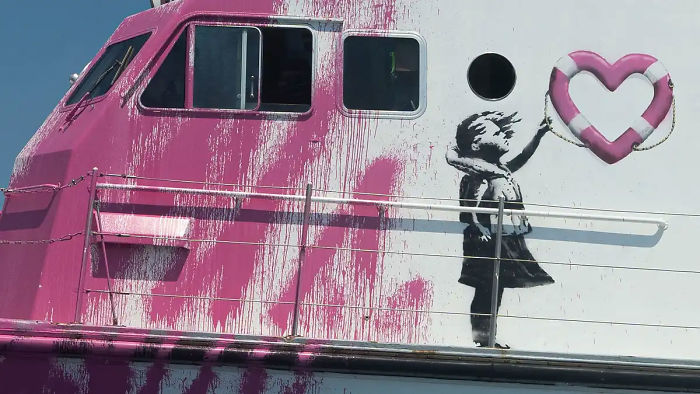 Banksy Sponsored Rescue Boat To Help Refugees Crossing The Mediterranean