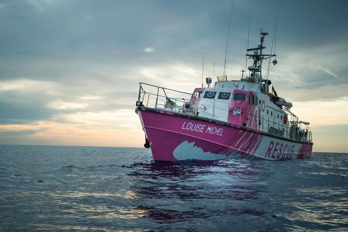 Banksy Sponsored Rescue Boat To Help Refugees Crossing The Mediterranean
