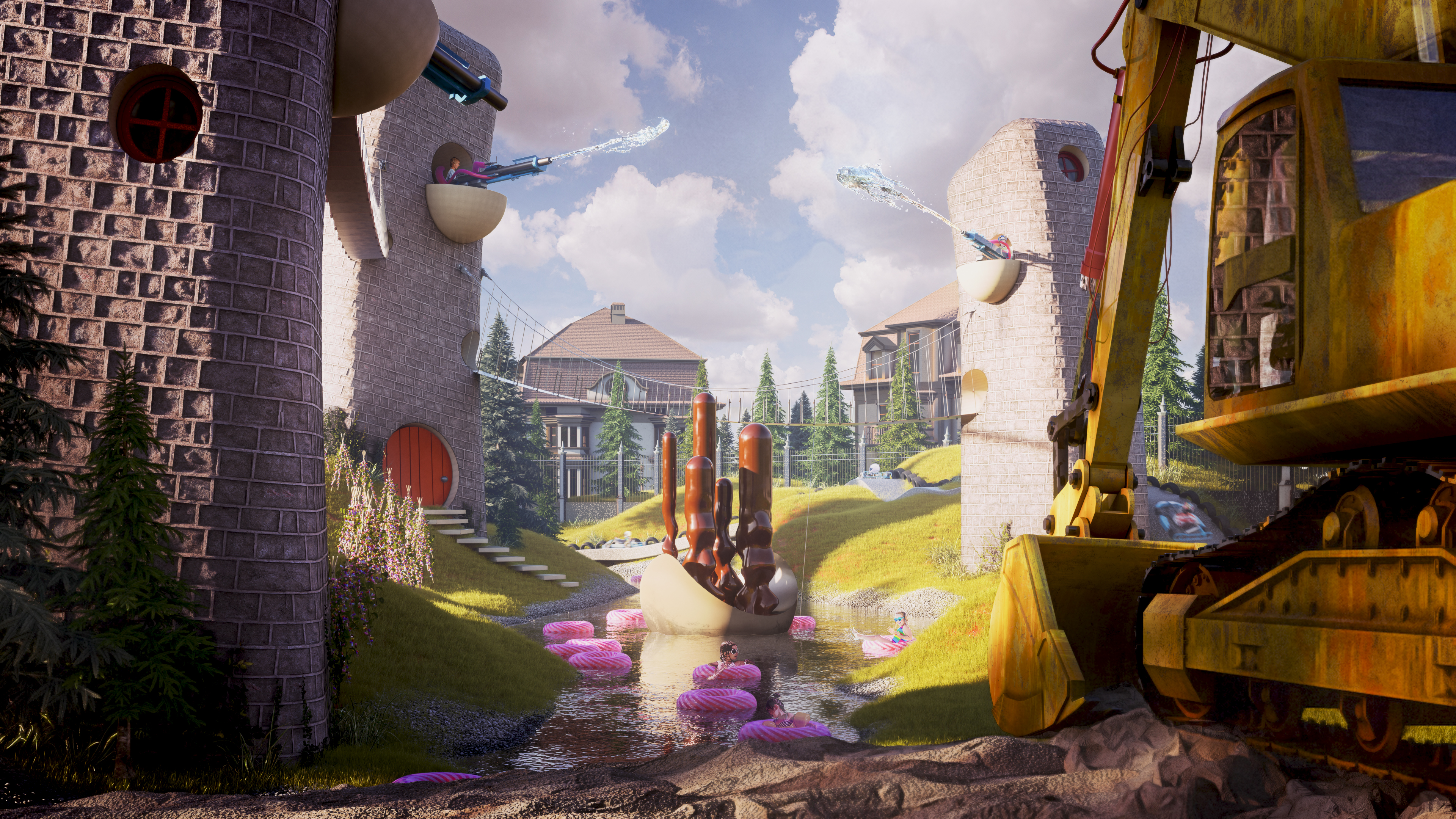 8 Kids Draw Their Own Version Of A Dream Garden, And 3D Artists Take It And Make It Real