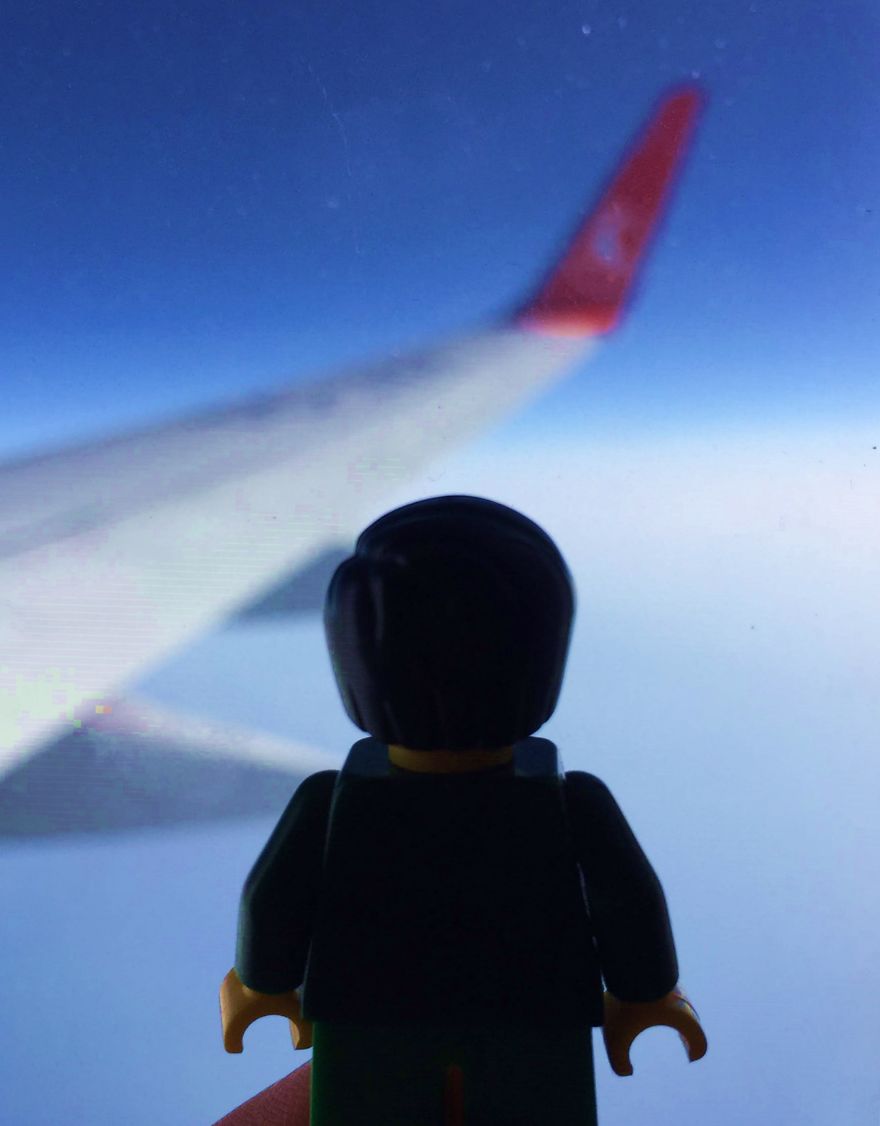 He Loves The View Through The Plane Window