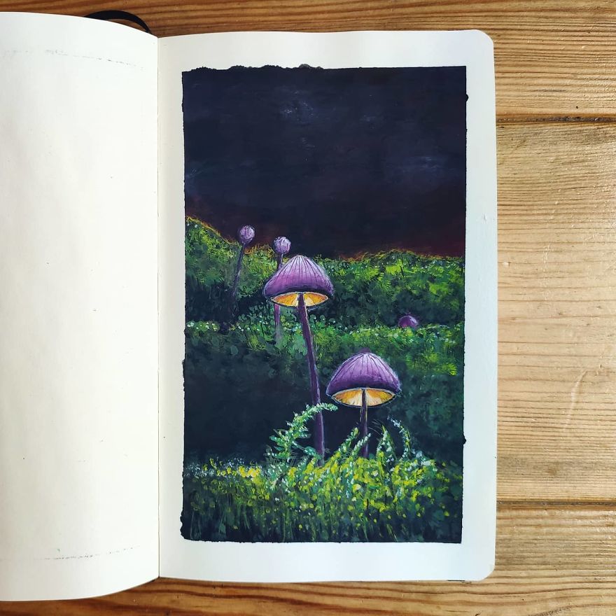 Painting-100-Days-Challenge-With-Gouache-Thomethis