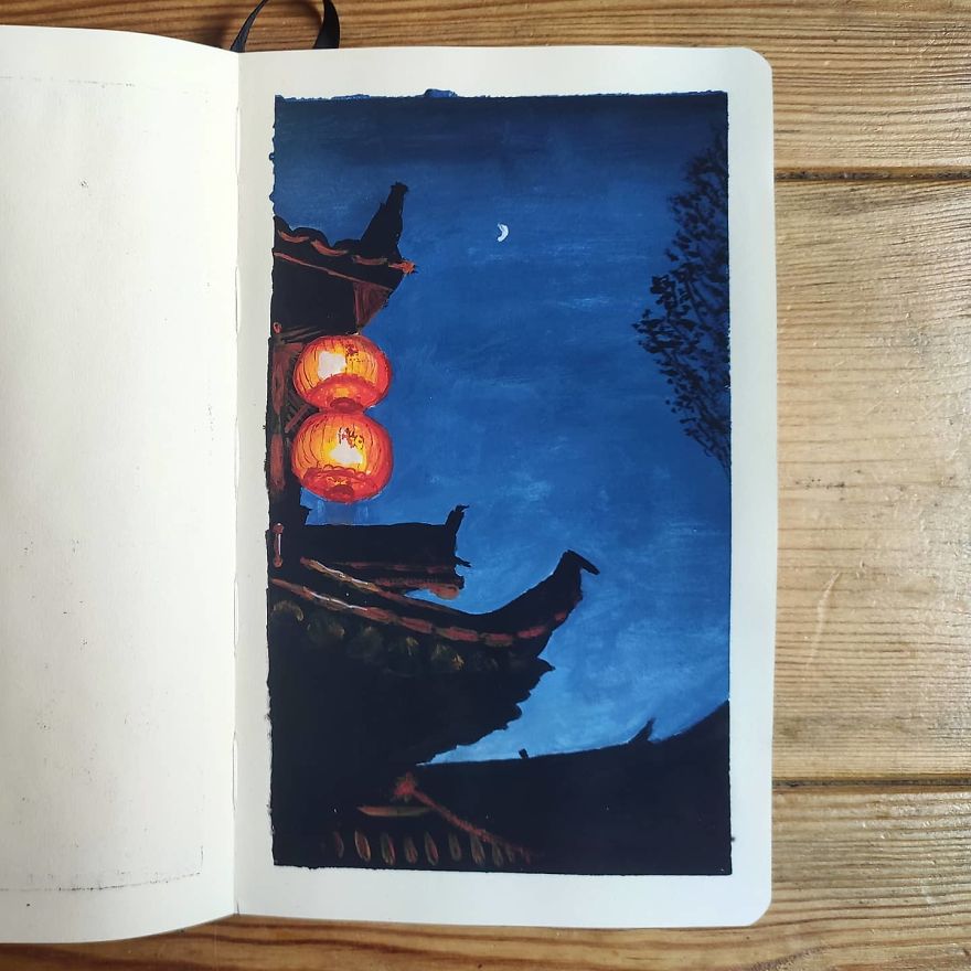 Painting-100-Days-Challenge-With-Gouache-Thomethis