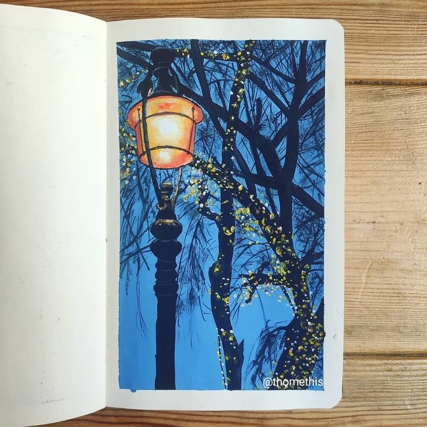 Painting-100-Days-Challenge-With-Gouache-Thomethis