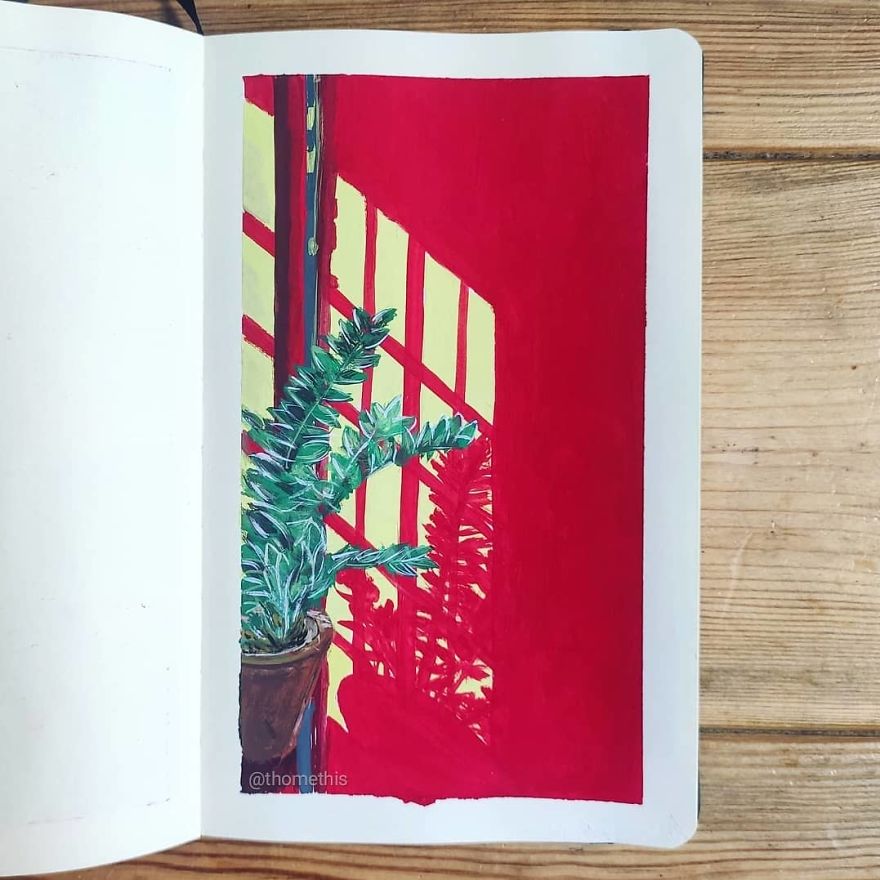 Painting-100-Days-Challenge-With-Gouache-Thomethis