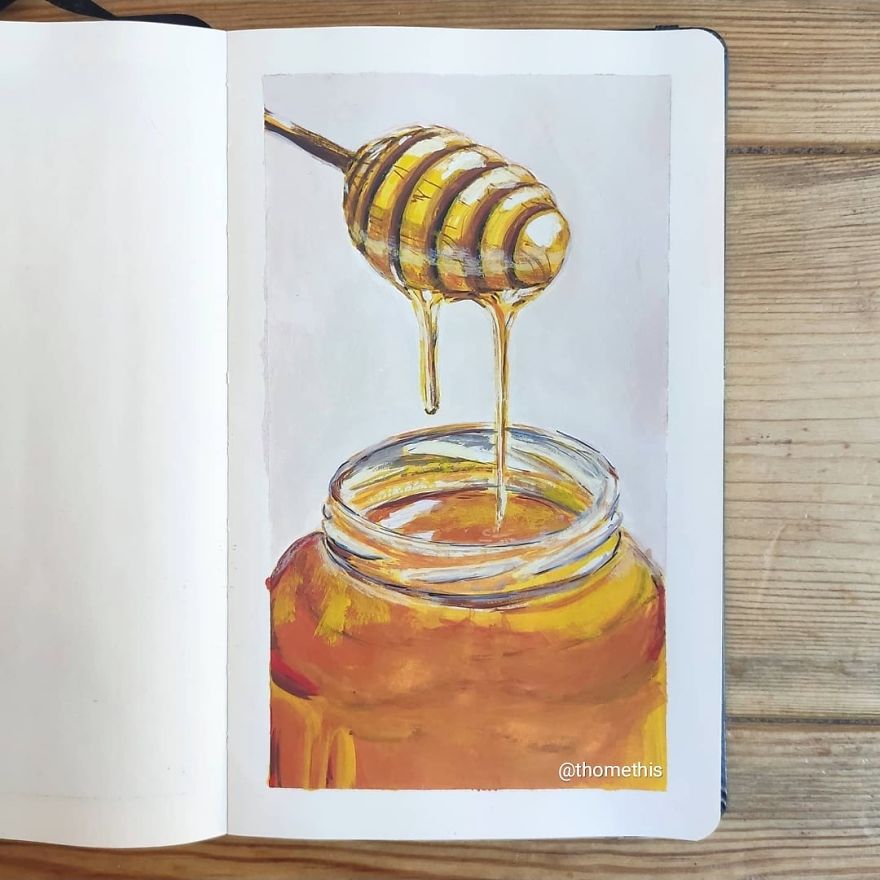 Painting-100-Days-Challenge-With-Gouache-Thomethis