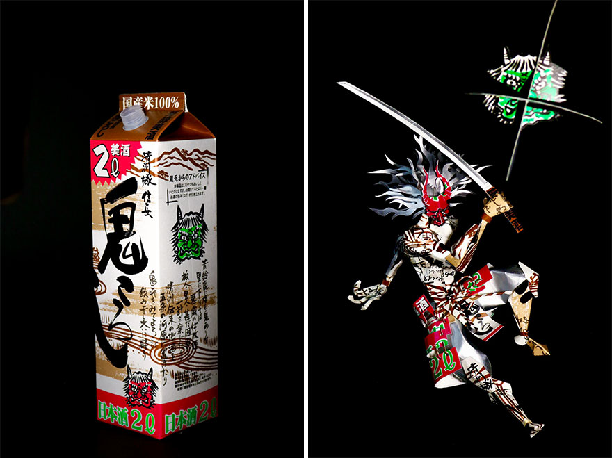 Paper-Art-Sculptures-From-Product-Packaging-Kiries-Part-3-Haruki