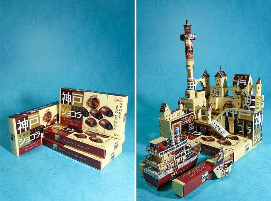 Paper-Art-Sculptures-From-Product-Packaging-Kiries-Part-3-Haruki