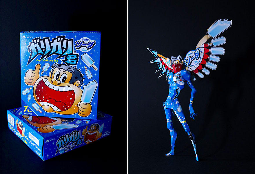 Paper-Art-Sculptures-From-Product-Packaging-Kiries-Part-3-Haruki