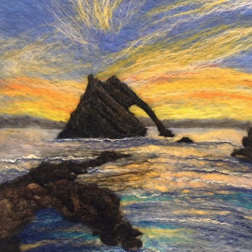 Bow Fiddle Rock At Sunset