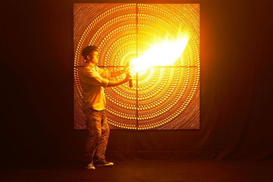 I Make Circles Out Of Cutlery And LED Lighting To Produce These 36 Spectacular Images I Make Circles Out Of Cutlery And LED Lighting To Produce These 36 Spectacular Images