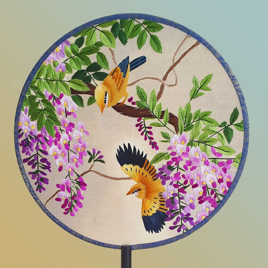 Orioles And Wisteria