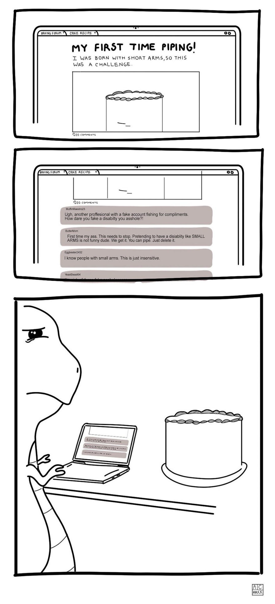 Why You Gotta Be Mean Bakers?! Mmm... Cake With Frosting...