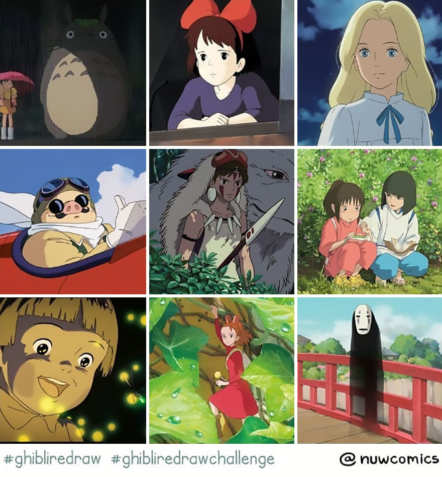 My Guinea Pig Was The Guinea Pig Of My Attempt At Redrawing 9 Studio Ghibli Characters