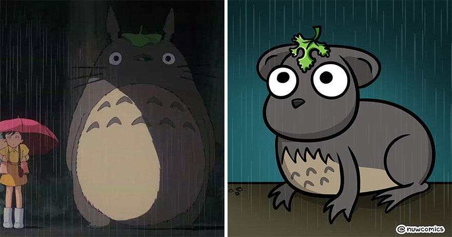 My Guinea Pig Was The Guinea Pig Of My Attempt At Redrawing 9 Studio Ghibli Characters