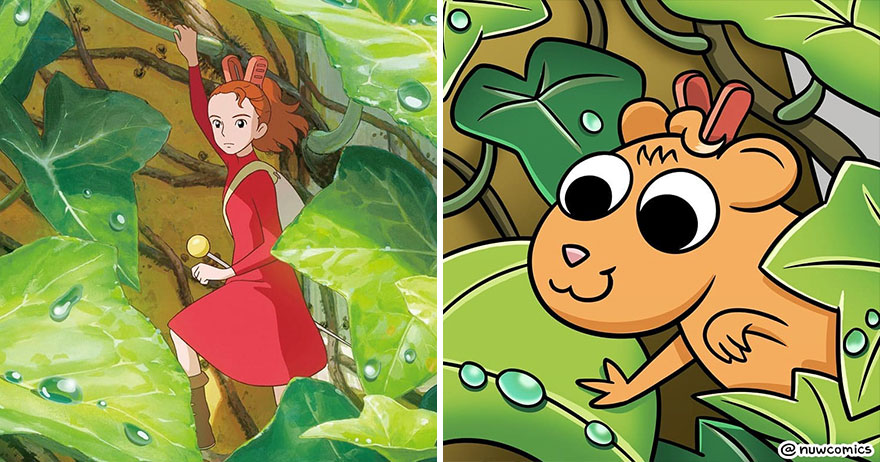 My Guinea Pig Was The Guinea Pig Of My Attempt At Redrawing 9 Studio Ghibli Characters