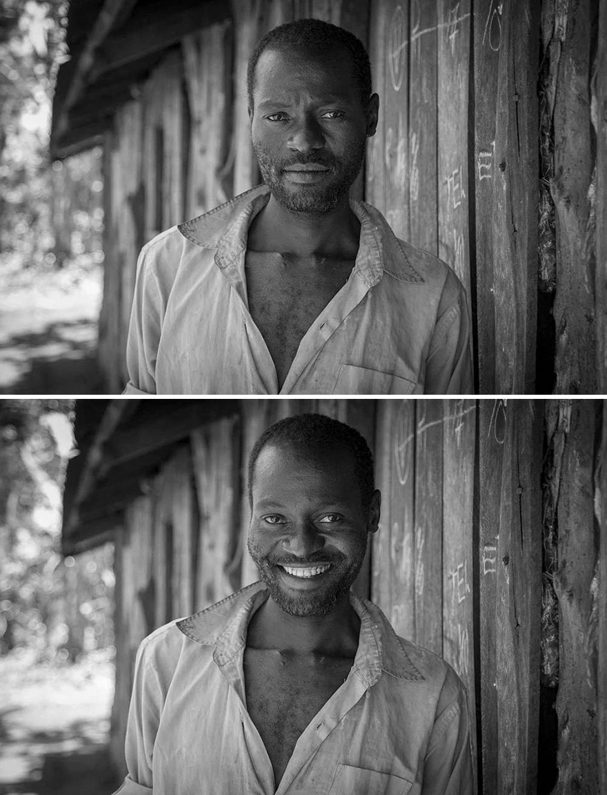 Photographer For 7 Years Shows How A Smile Can Transform A Person