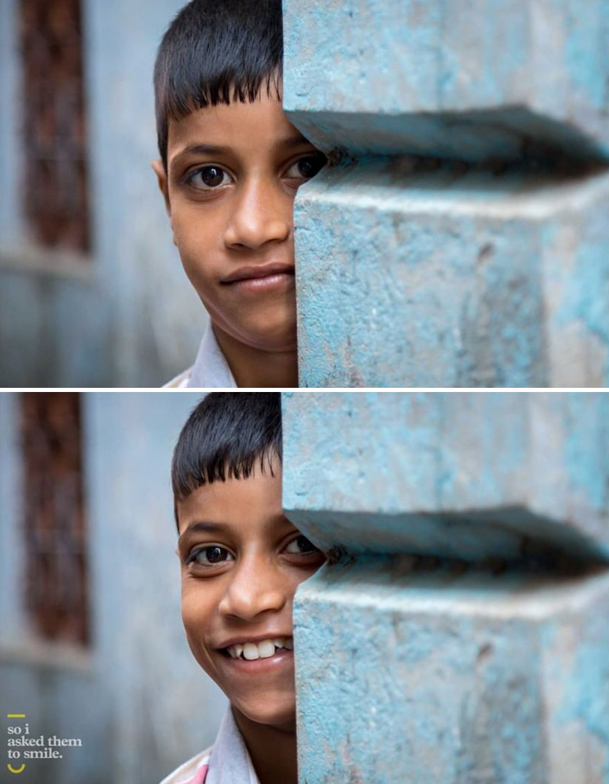 Photographer For 7 Years Shows How A Smile Can Transform A Person