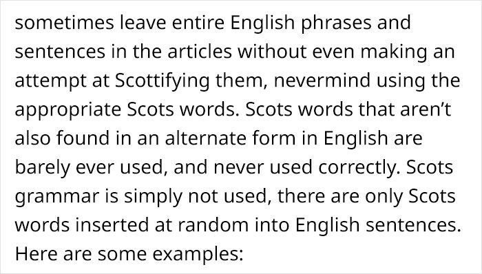 Scottish People Are Enraged After Finding Out That A Large Part Of Scots Wikipedia Is Written By An American Teen Using A Fake Scottish "Accent" Scottish People Are Enraged After Finding Out That A Large Part Of Scots Wikipedia Is Written By An American Teen Using A Fake Scottish "Accent"