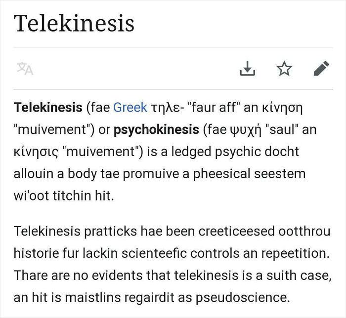 Scottish People Are Enraged After Finding Out That A Large Part Of Scots Wikipedia Is Written By An American Teen Using A Fake Scottish "Accent" Scottish People Are Enraged After Finding Out That A Large Part Of Scots Wikipedia Is Written By An American Teen Using A Fake Scottish "Accent"