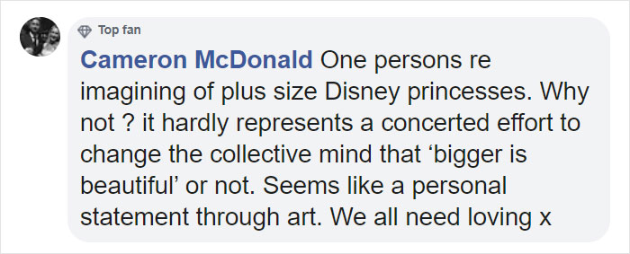 Artist Reimagines Disney Princesses As Being Plus-Size, Stirs Up A Heated Debate Artist Reimagines Disney Princesses As Being Plus-Size, Stirs Up A Heated Debate