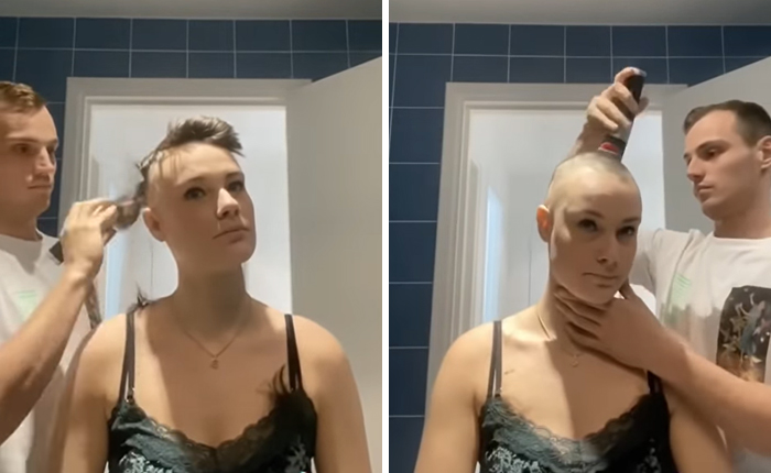 Boyfriend Shaves Girlfriend's Head Due To Alopecia Only To Shave His Own Immediately Boyfriend Shaves Girlfriend's Head Due To Alopecia Only To Shave His Own Immediately