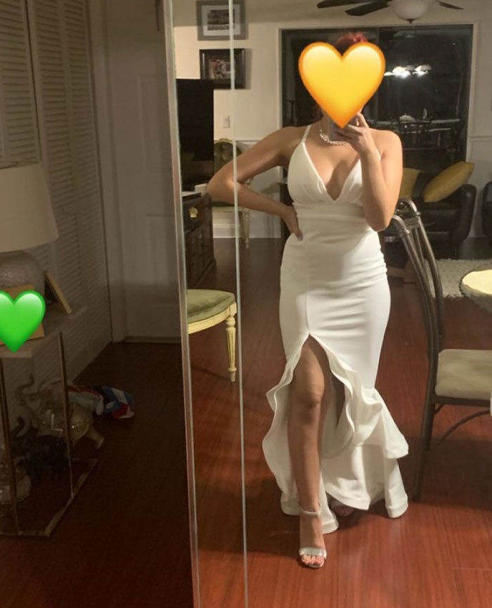 So I’m Having A Courthouse Wedding And I Wasn’t Gonna Go For Anything Big But You Know What. You Only Get One Wedding! So I Went To Local Stores To Look For Something Nice But Affordable And I Found This Gem For $53 It’s So Beautiful And I’m So Happy About It!!