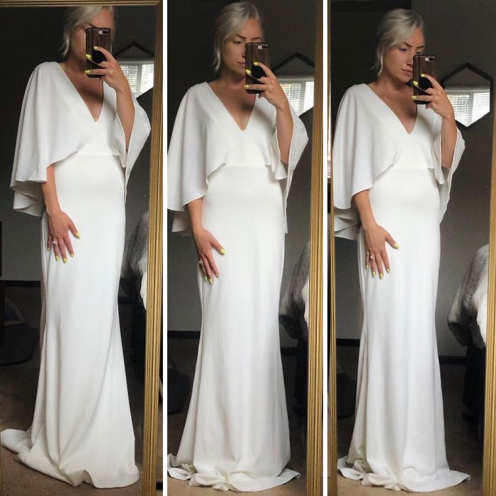 Thought I Found My Dress Months Ago.. Then This One Came In The Mail. Finally, At 4’11 I Feel Bridal And Grown Up Lol. Price: $82