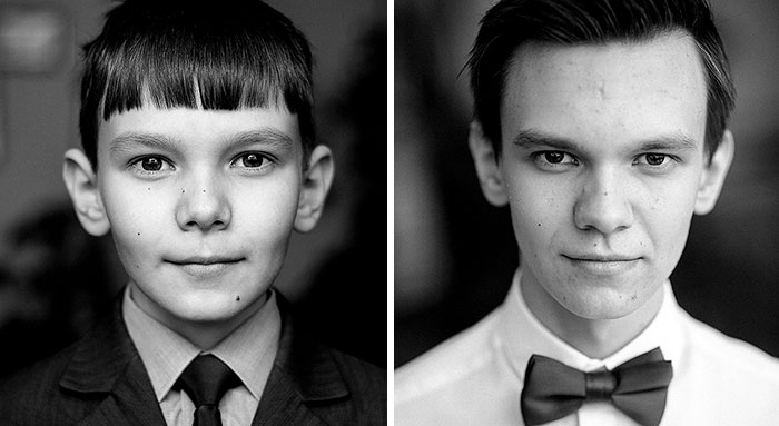 9 Pics Of The Same People 6.5 Years Apart Show How Fast Children Grow