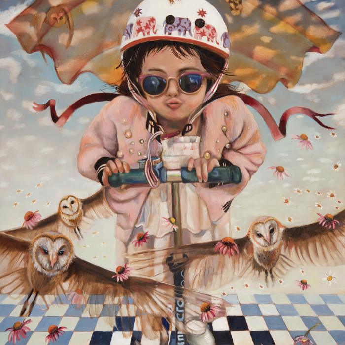 I Painted This Painting Inspired By My Granddaughter Who Once Said That When She Opened Her Mouth Owls Flew Out