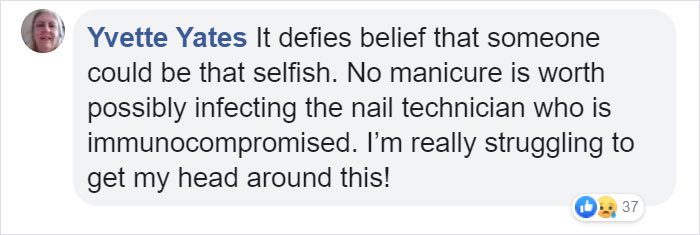 Woman Infected With Coronavirus Breaks Quarantine For Manicure Because She Needs Her Nails Done "Soooooo Bad" Woman Infected With Coronavirus Breaks Quarantine For Manicure Because She Needs Her Nails Done "Soooooo Bad"