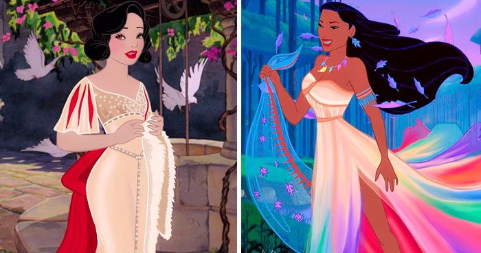 Artist Gives Disney Princesses A New Look (9 Transformations)